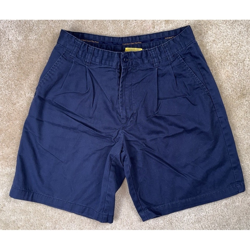 Vintage Duck Head Classic Pleated Chino Shorts Mens 34